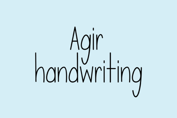 Agir: A Friendly Handwritten Font for Warm, Human Digital Experiences