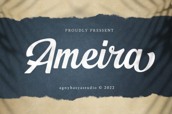 Ameira: A Modern Script Display Font for Digital Design