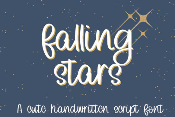 Falling Stars: A Friendly Handwritten Font for Scroll-Stopping Campaigns