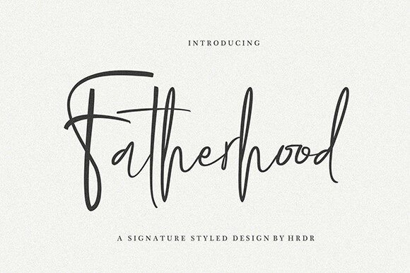 Fatherhood: A Thoughtful Script Font for Editorial Warmth