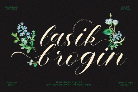 Lasik Brogin: A Script Font That Makes Your Brand Feel Thoughtful & Real