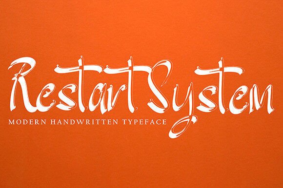 Restart System: A Delicate Script Font for Polished Branding