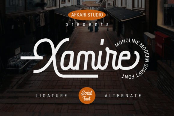 Xamire: A Refined Monoline Script Font for Modern Brand Identity